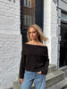 Sally Off Shoulder Knit - Dark Brown