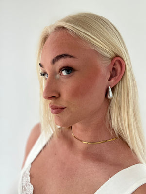 Sascha Large Drop Earrings - Stainless Steel