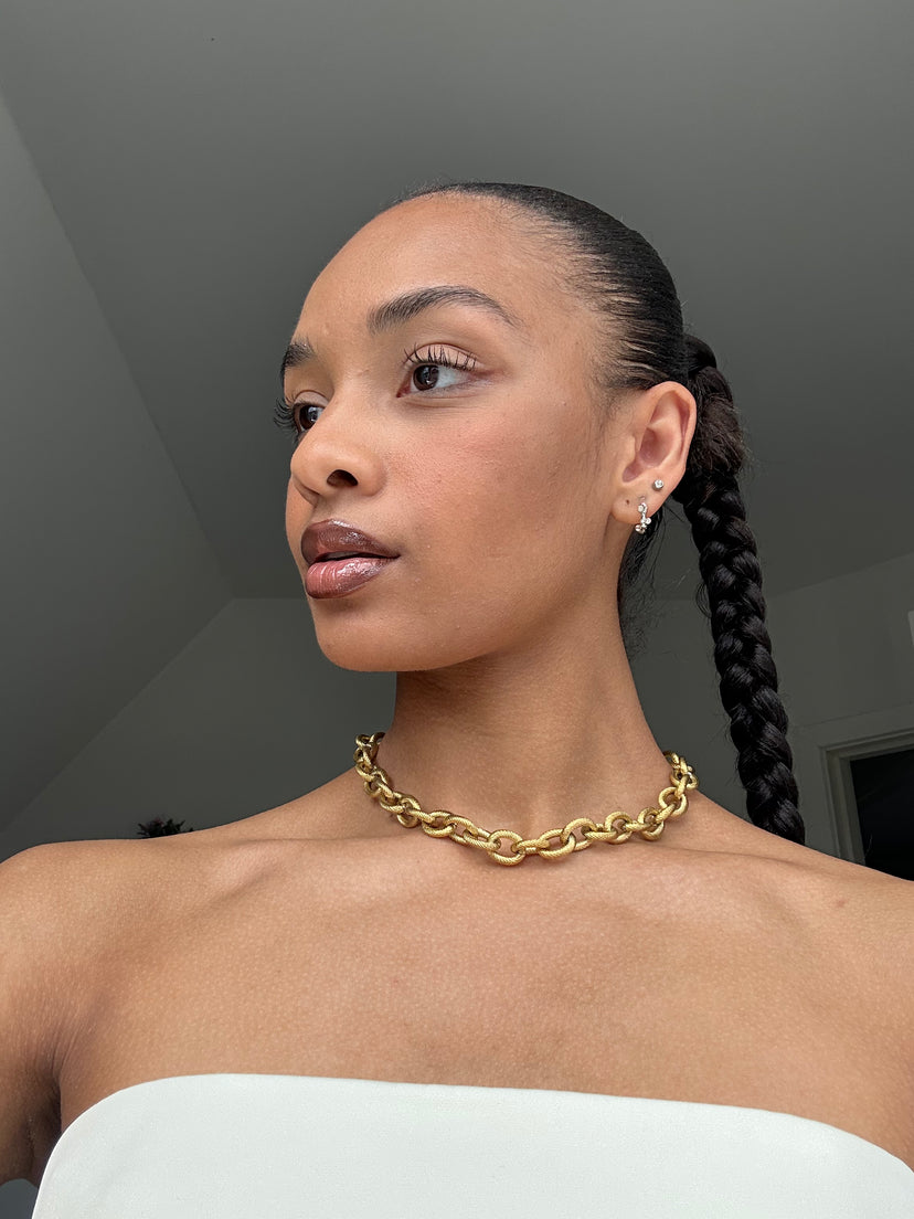 Julie Chunky Chain Necklace - Gold Plated