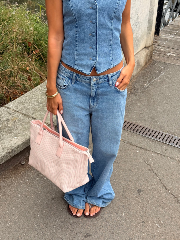 Noa Braided Bag - Baby Pink