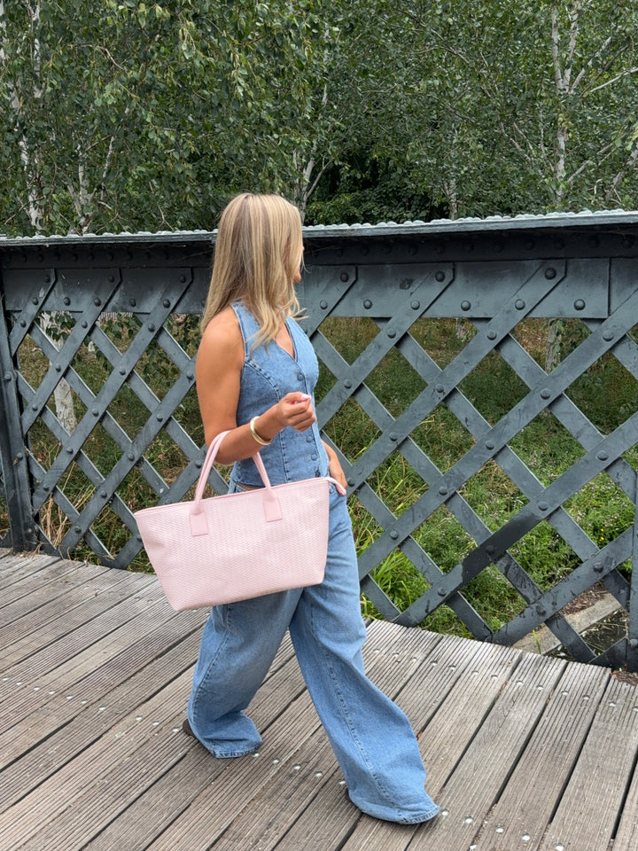 Noa Braided Bag - Baby Pink