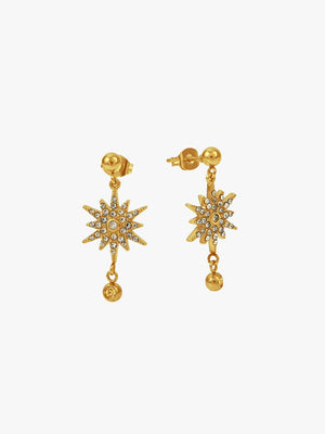 Theresa Star Earrings - Gold Plated