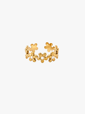 Alina Mini Flower Ring - Gold Plated