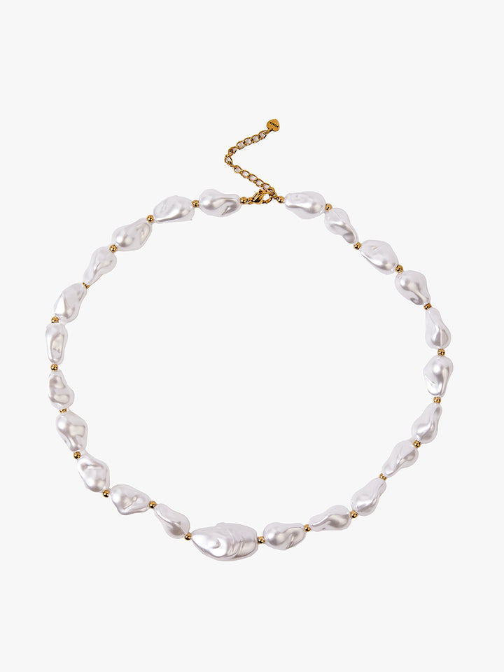 Elsa Pearl Necklace - Gold Plated