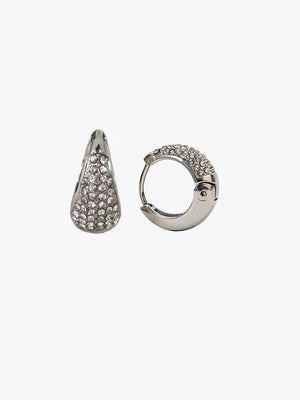 Rika Stone Hoop Earrings - Stainless Steel