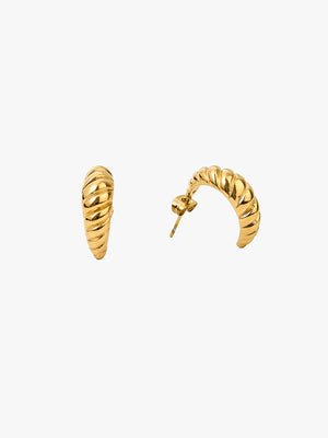Adelina Swirl Earrings - Gold Plated