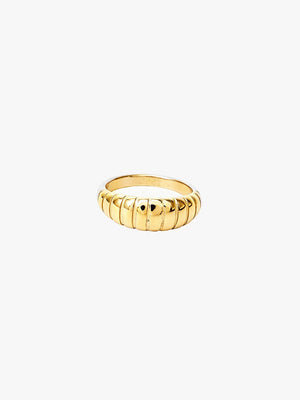 Lara Ruffle Ring - Gold Plated