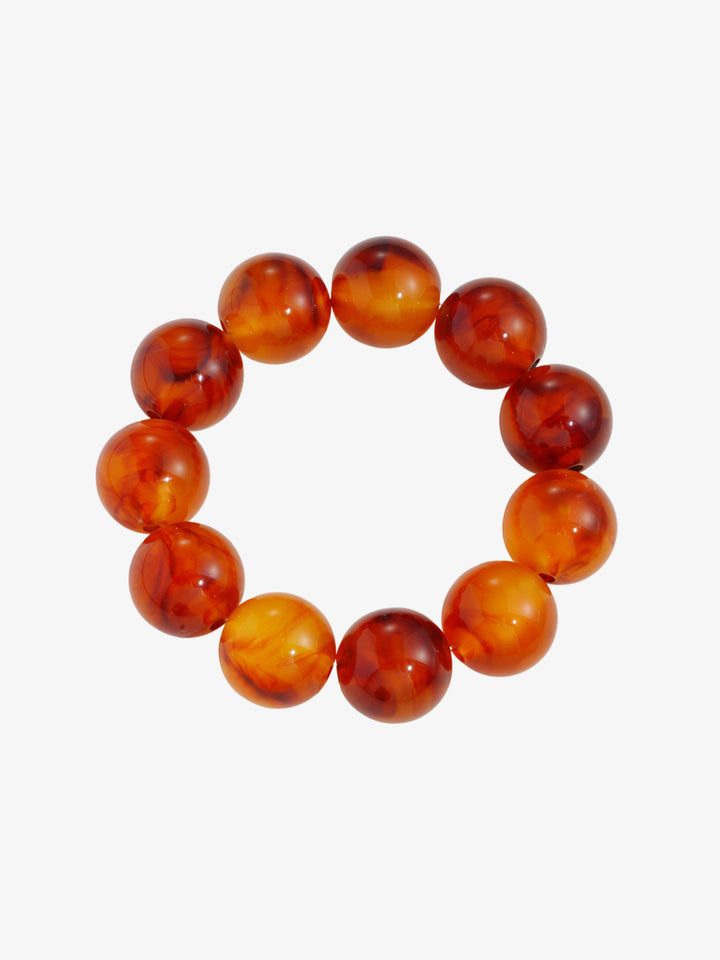 Joanna Large Pearl Bracelet - Amber Brown