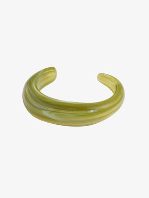 Lilian Open Bangle - Matcha Green