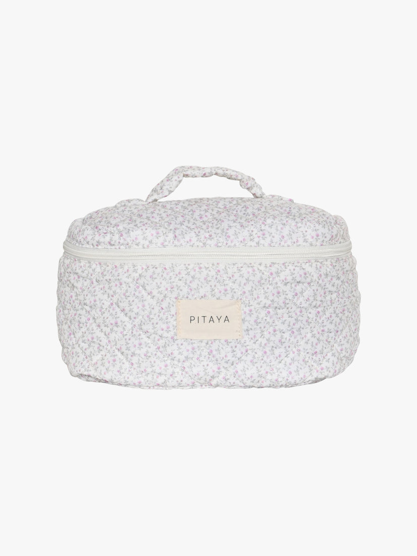 Large Makeup Bag - Purple Flower