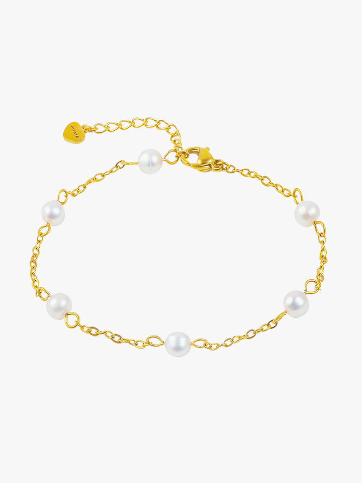 Rikke Pearl Bracelet - Gold Plated