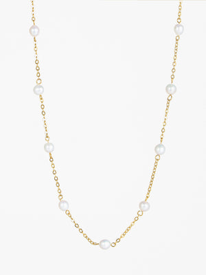 Rikke Pearl Necklace - Gold Plated