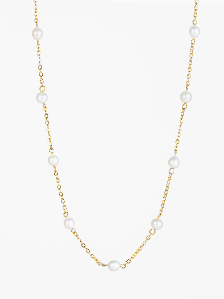 Rikke Pearl Necklace - Gold Plated
