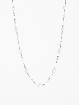 Rikke Pearl Necklace - Stainless Steel