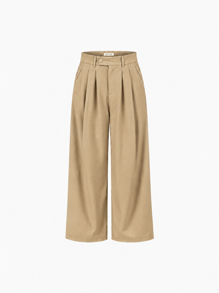 Nora Cotton Twill Pants Petit - Dark Beige