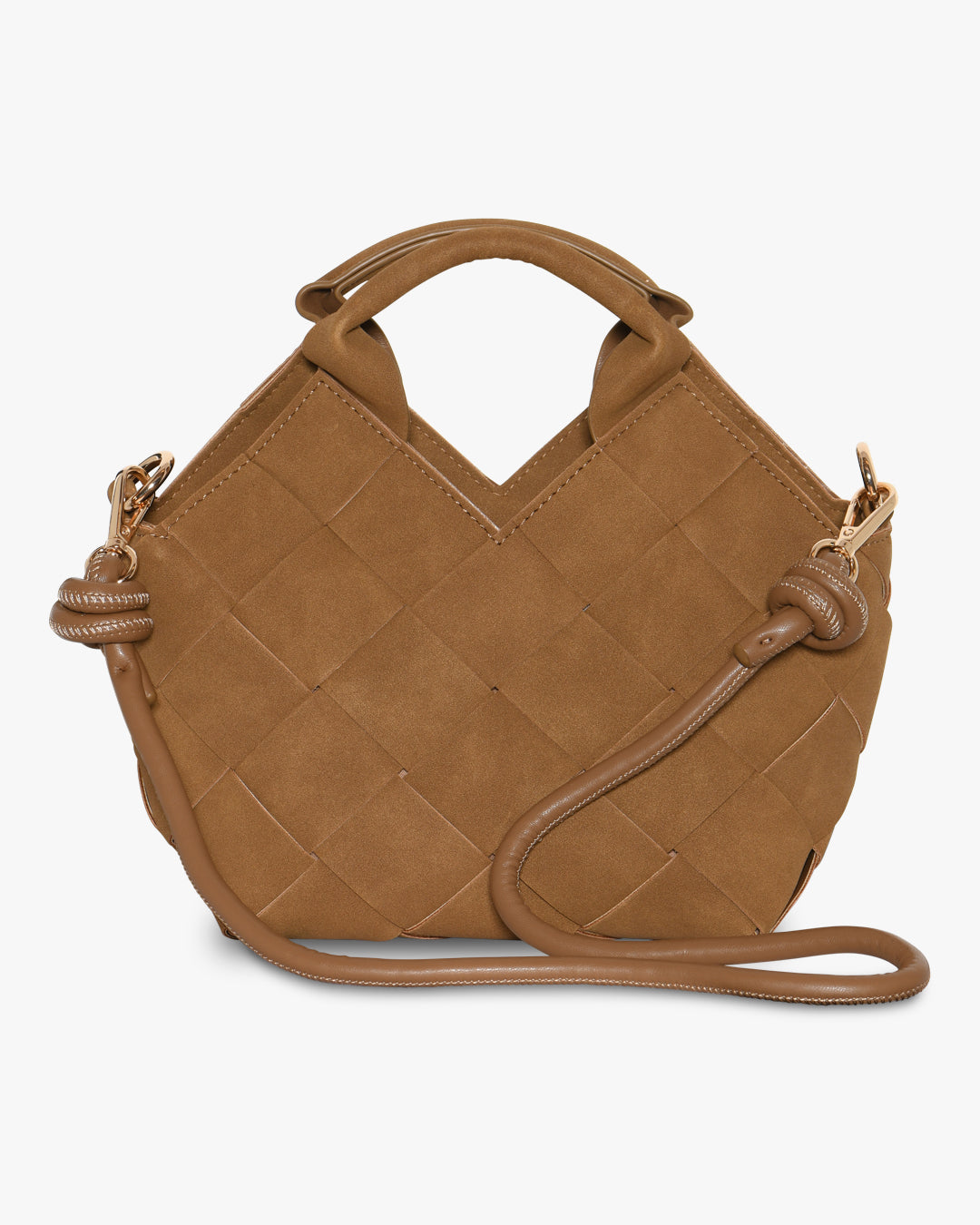 Marly Faux Suede Bag Small - Mocha Brown