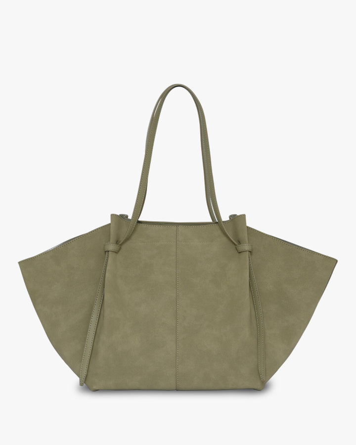 Andrea Strap Bag - Faux Suede Dusty Green