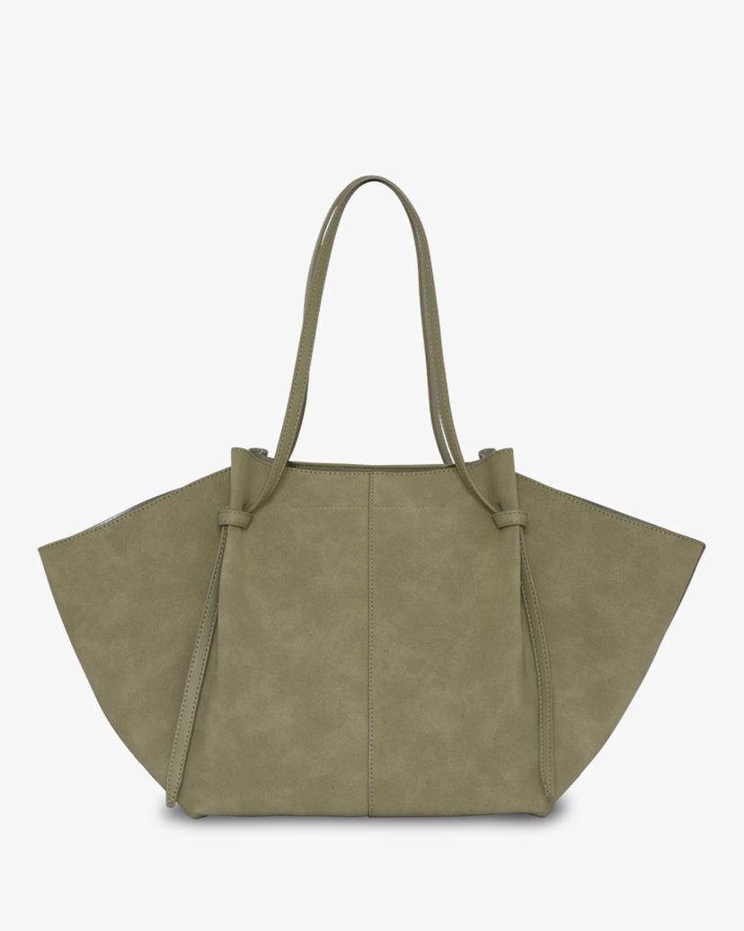 Andrea Strap Bag - Faux Suede Dusty Green