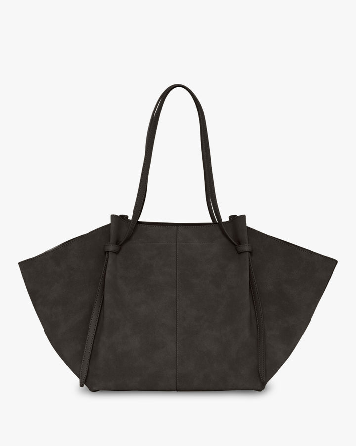 Andrea Strap Bag - Faux Suede Lava Stone