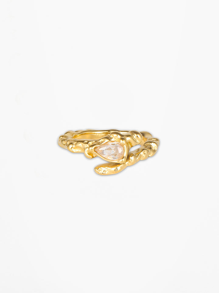 Selma Stone Ring - Gold Plated