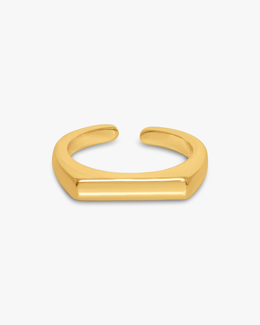 Filine Square Adjustable Ring - Gold Plated