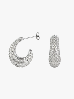 Arlinda Drop Stone Earrings - Stainless Steel