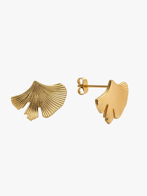 Winnie Mini Leaf Earrings - Gold Plated
