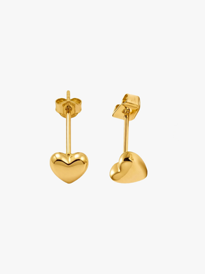 Kate Mini Heart Earrings - Gold Plated