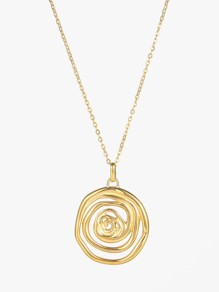 Rita Round Necklace - Gold Plated