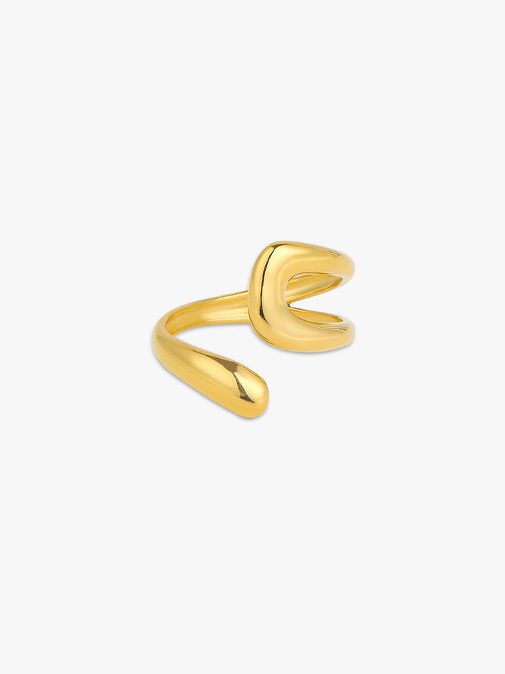 Oline Double Open Ring - Gold Plated
