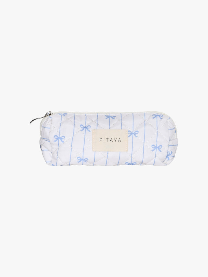 Small Makeup Bag - Blue Bow