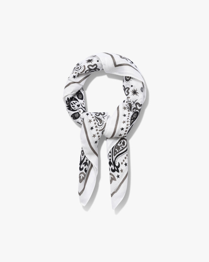 Vigga Paisley Bandana - White