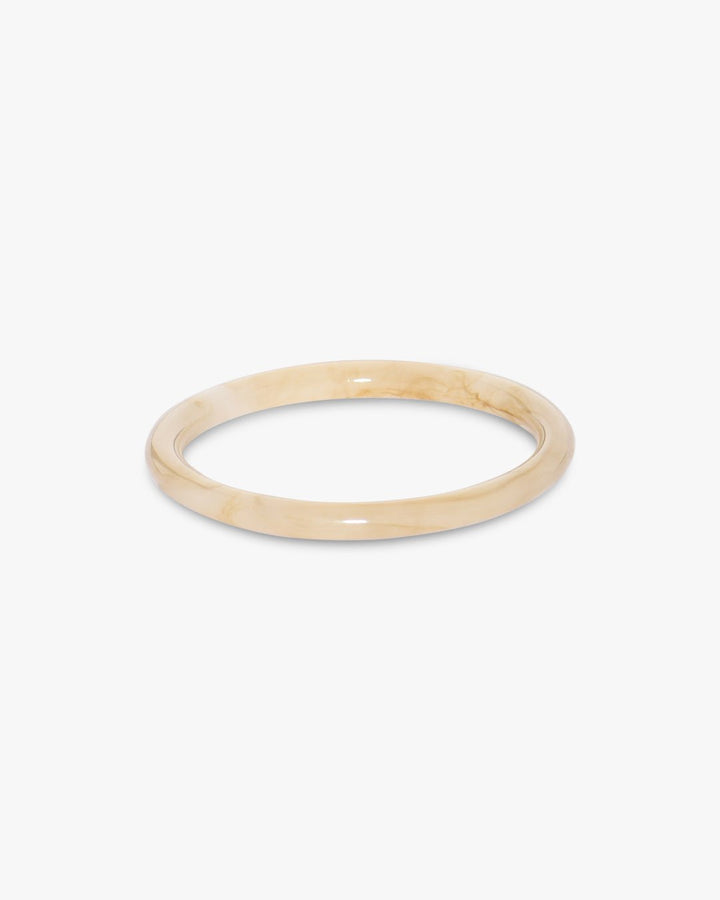 Adele Horn Bangle Bracelet - White