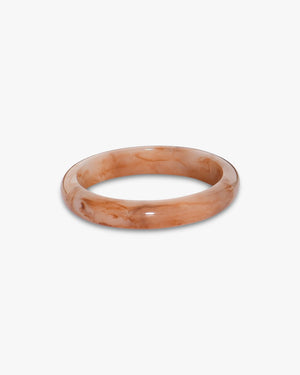 Ally Medium Horn Bangle Bracelet - Peach