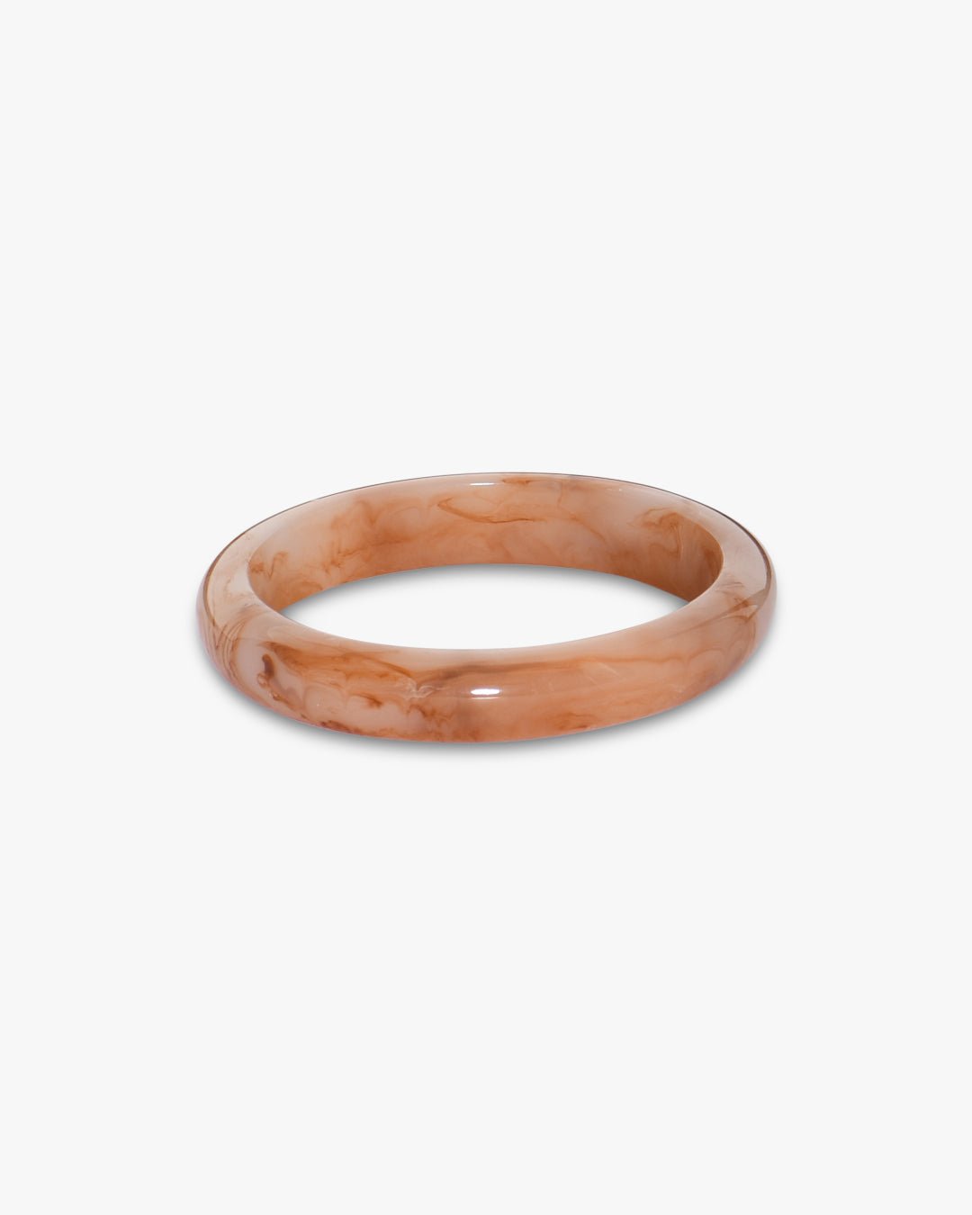 Ally Medium Horn Bangle Bracelet - Peach
