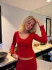 Anna Loungewear Top - Cherry Red