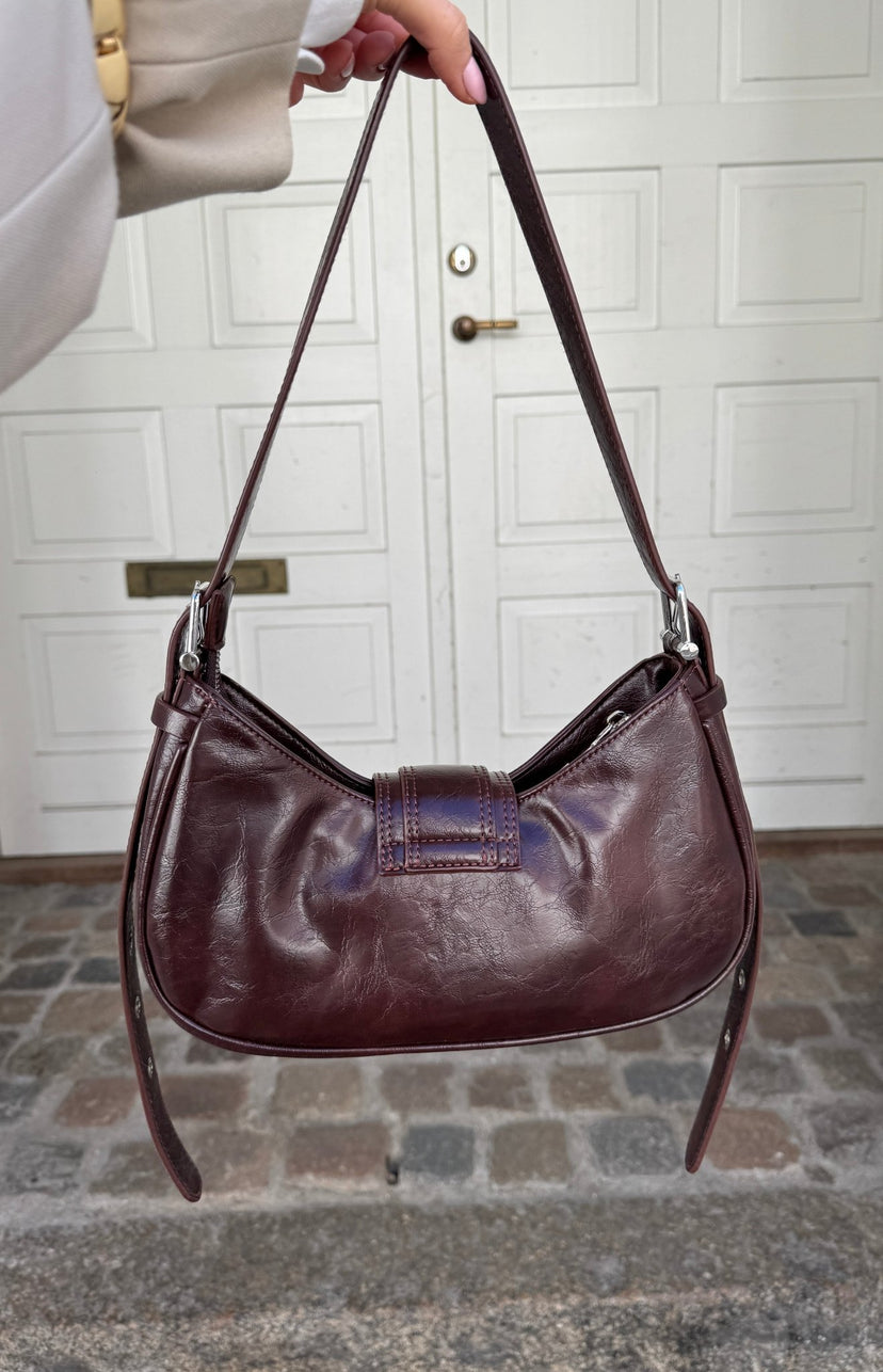 Asta Buckle Bag - Dark Brown