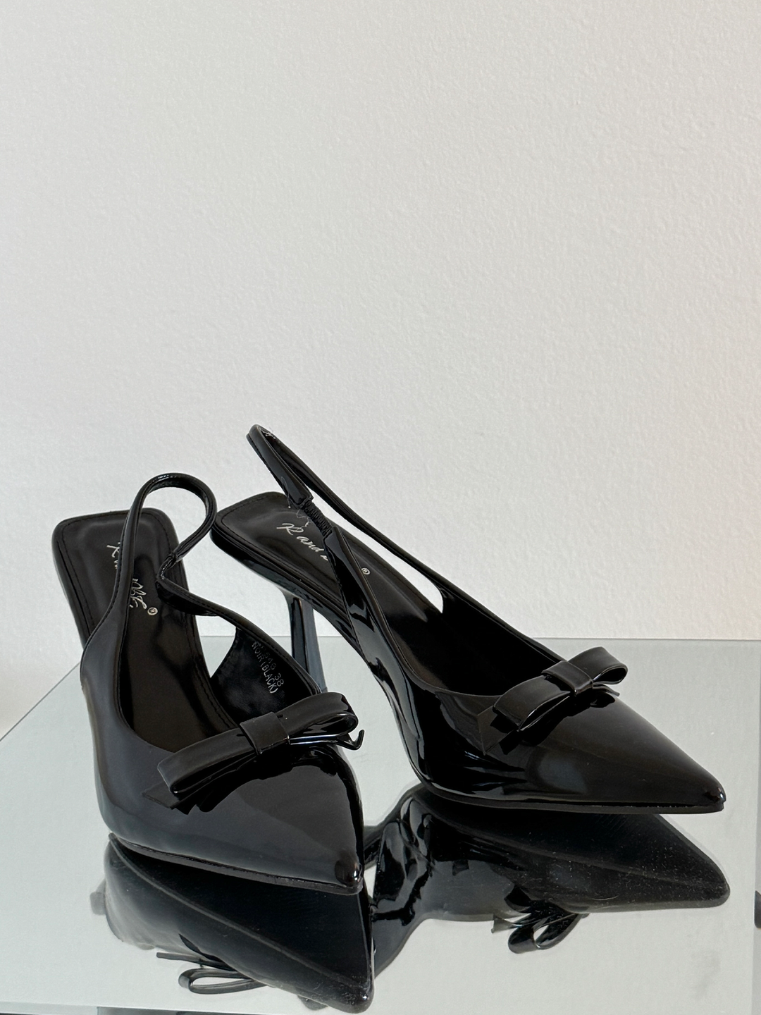 Louise Bow Slingback Pumps - Black