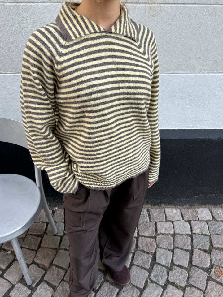 Preloved Marina Polo Knit - Yellow/Brown