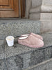 Carly Teddy Slippers - Warm Grey