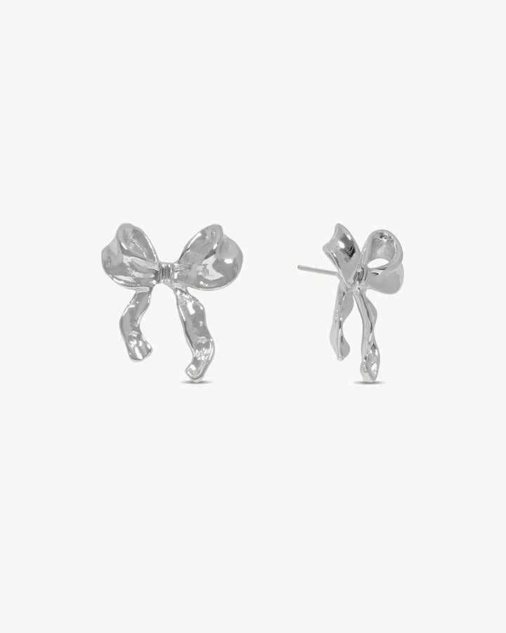 Caro Bow Earring - Silver Plated