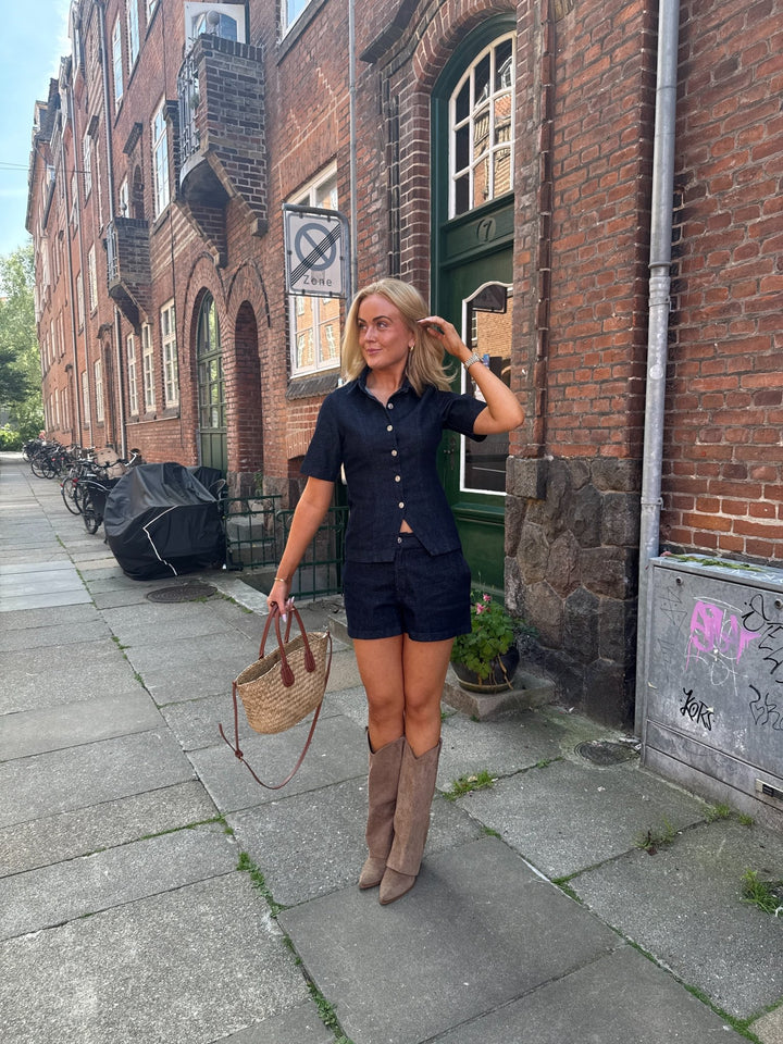 Cecilia Denim Shirt - Dark Blue