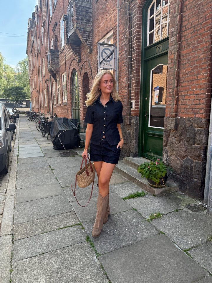 Cecilia Denim Shorts - Dark Blue