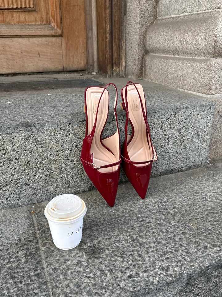 Celine Slingback - Burgundy