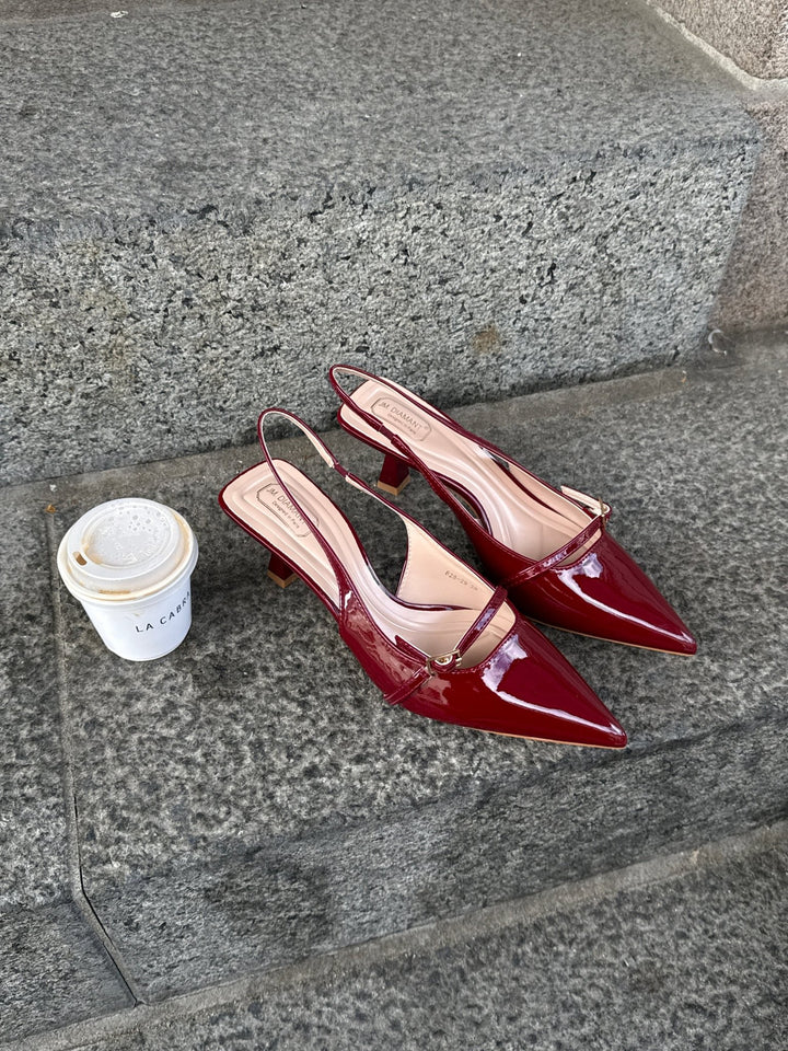 Celine Slingback - Burgundy