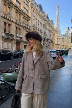 Elnora Blazer - Beige/White