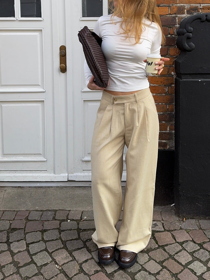 Preloved Nora Pants - Beige Melange