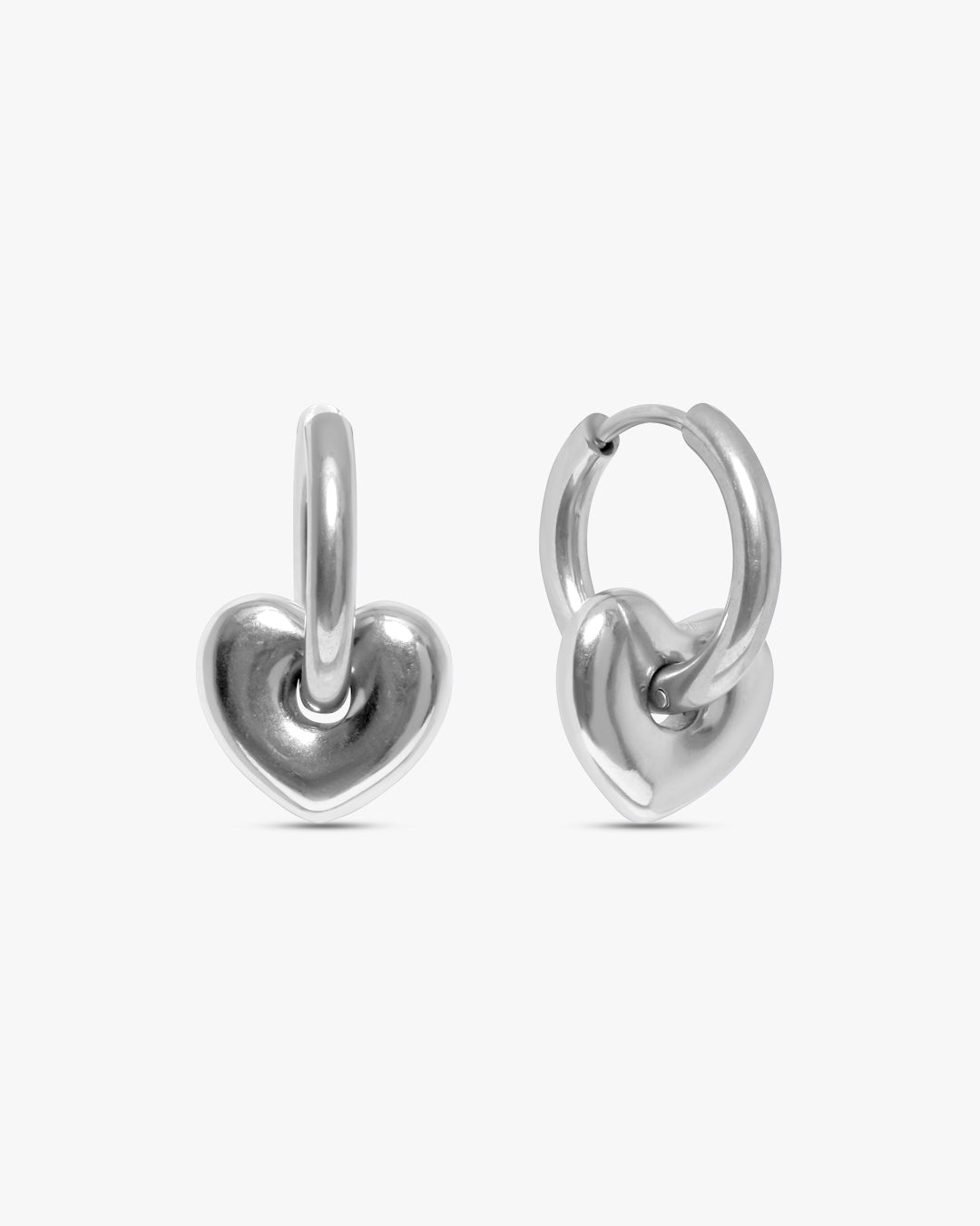Josephine Heart Earring - Silver