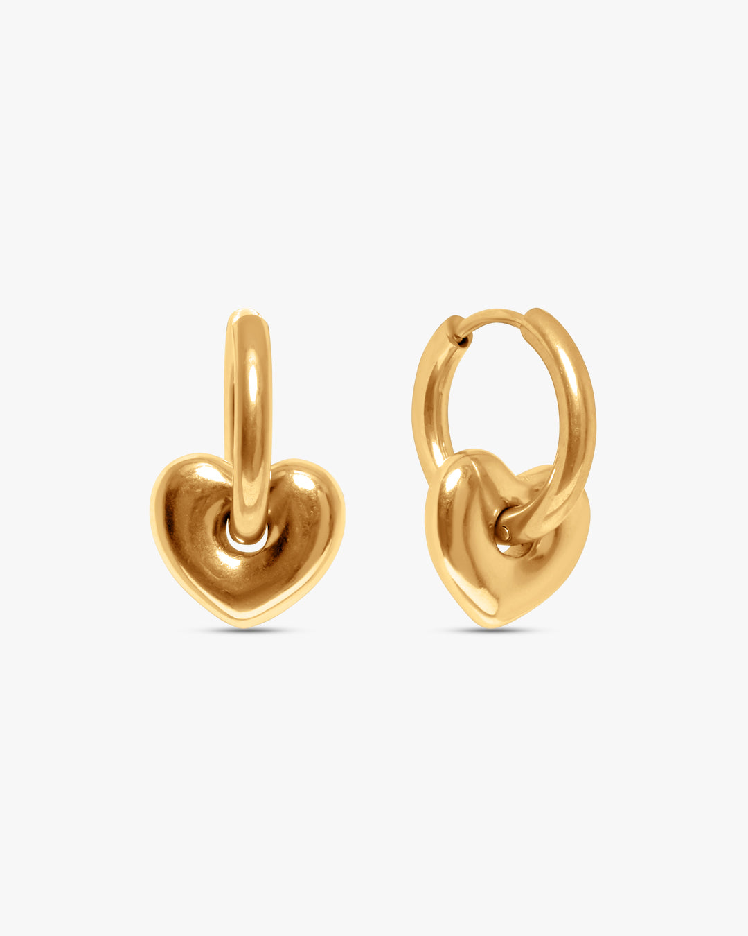 Josephine Heart Earring - Gold Plated