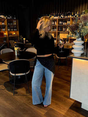 Elisa Lace Scarf - Black